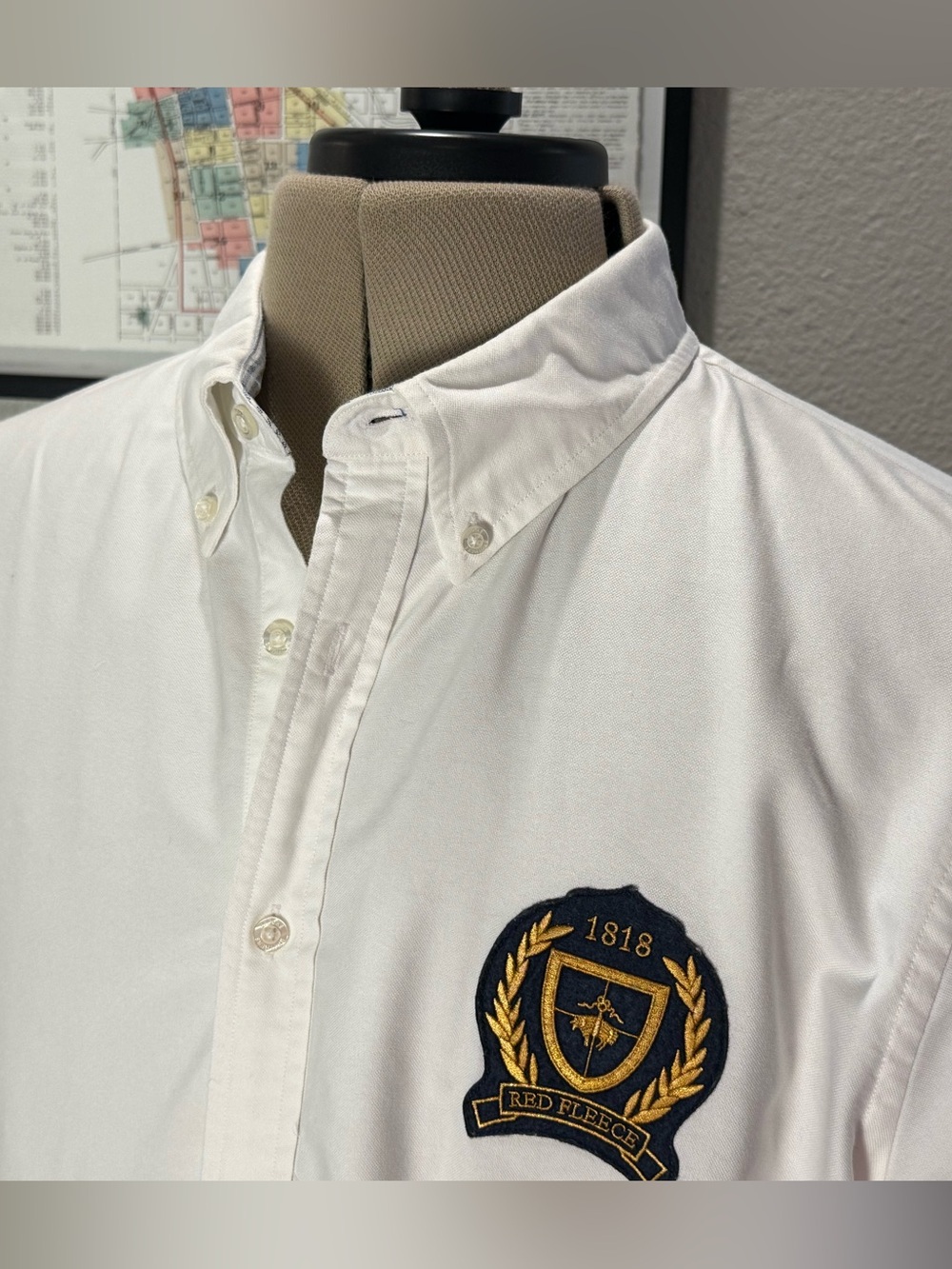 Brooks Brothers Red Fleece  Button-Down Shirt with Embroidered Crest